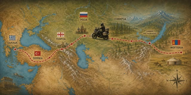 Αφίσα: υπερσηβηρικοσ - λιμνη βαϊκαλη - μογγολια Magellanos series