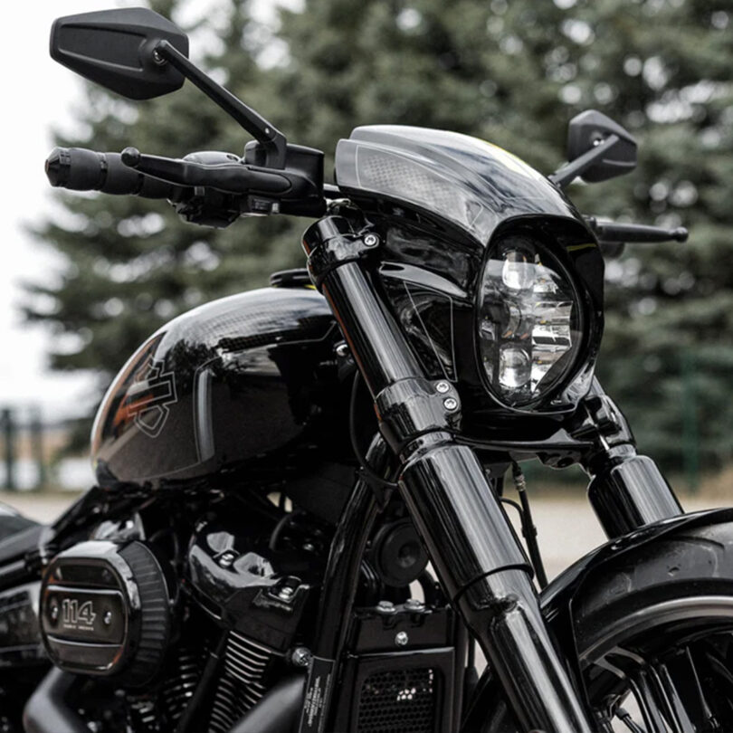 "Aggressor" Series Softail M8 Breakout FXBR FXBRS Headlight Fairing 2018-2024 - Image 4